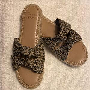 A New Day Brown and Tan Leopard Sandals